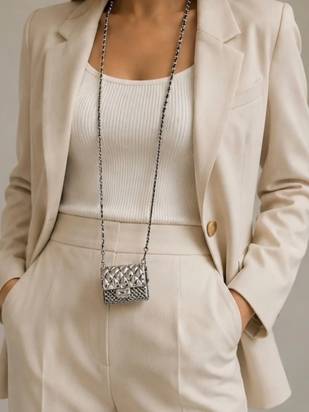 Anthropologie stylish silver